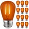 Luxrite S14 LED Edison Orange Light Bulbs 0.5W Colored Bulb for String Lights E26 Base, 12PK LR21736-12PK - alternate 1